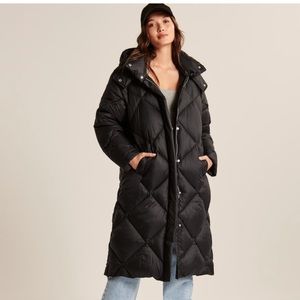 A&F Ultra Long Quilted Puffer